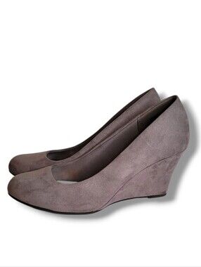 DexFlex Comfort Light Gray Wedge Heels Size 9